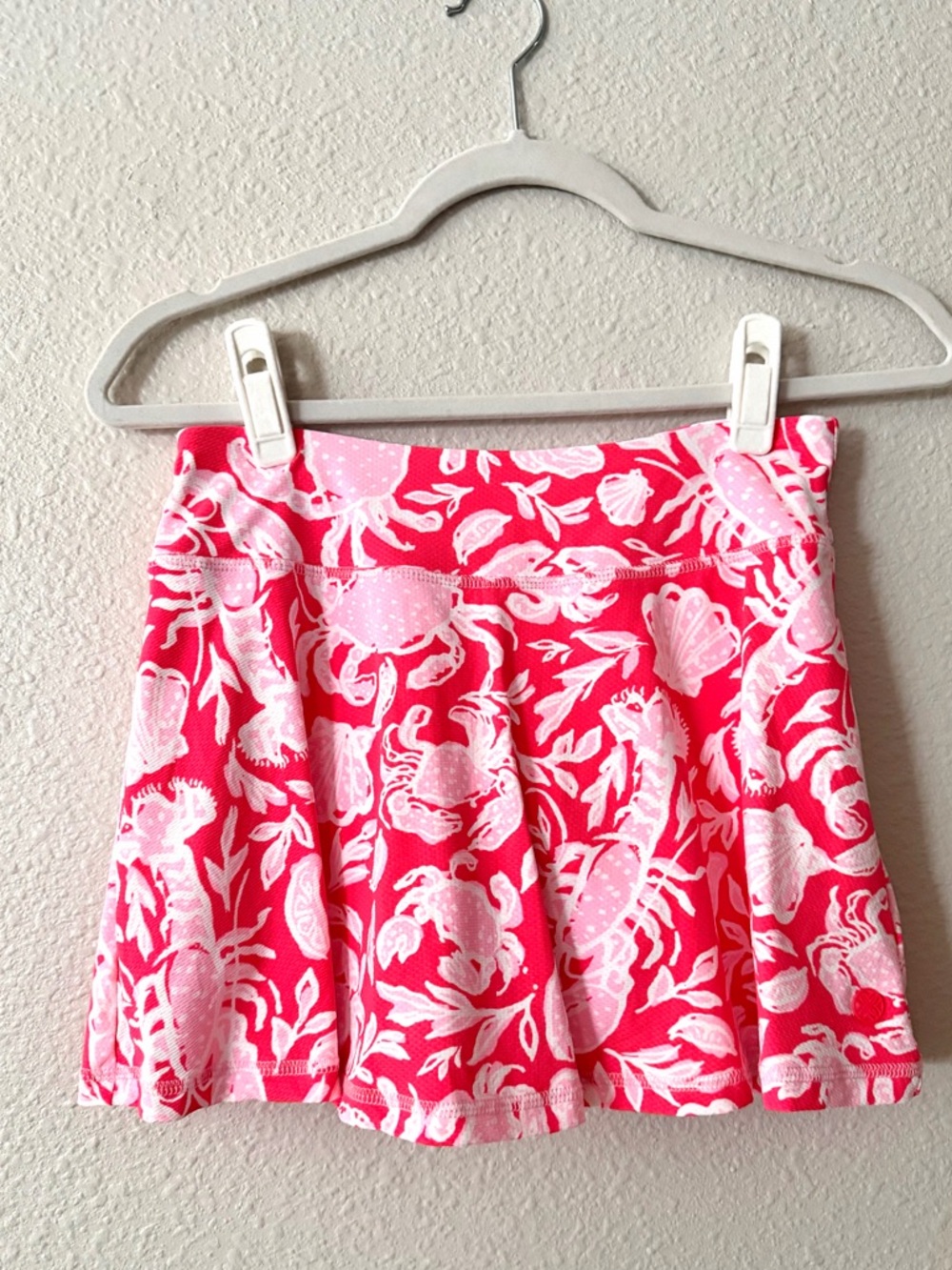 Lilly Pulitzer EUC Aila Skort In Cane Coral Crab Collab XS